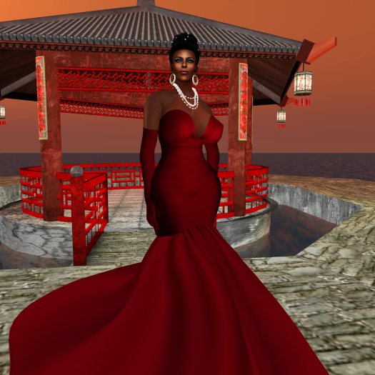 Gatherings Blood Red Trumpet Gown
